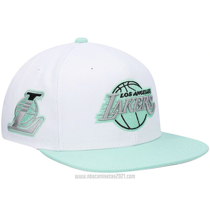 Gorra Los Angeles Lakers Mitchell & Ness Verde Blanco